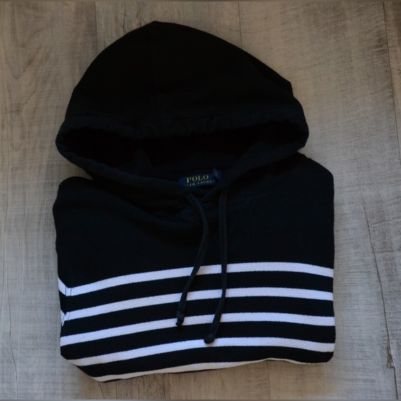 Polo Ralph Lauren black and white striped hoodie - Picture 4 of 10